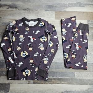 Halloween Hanna Andersson Pajamas PJs Charlie Brown Peanuts Youth size 9